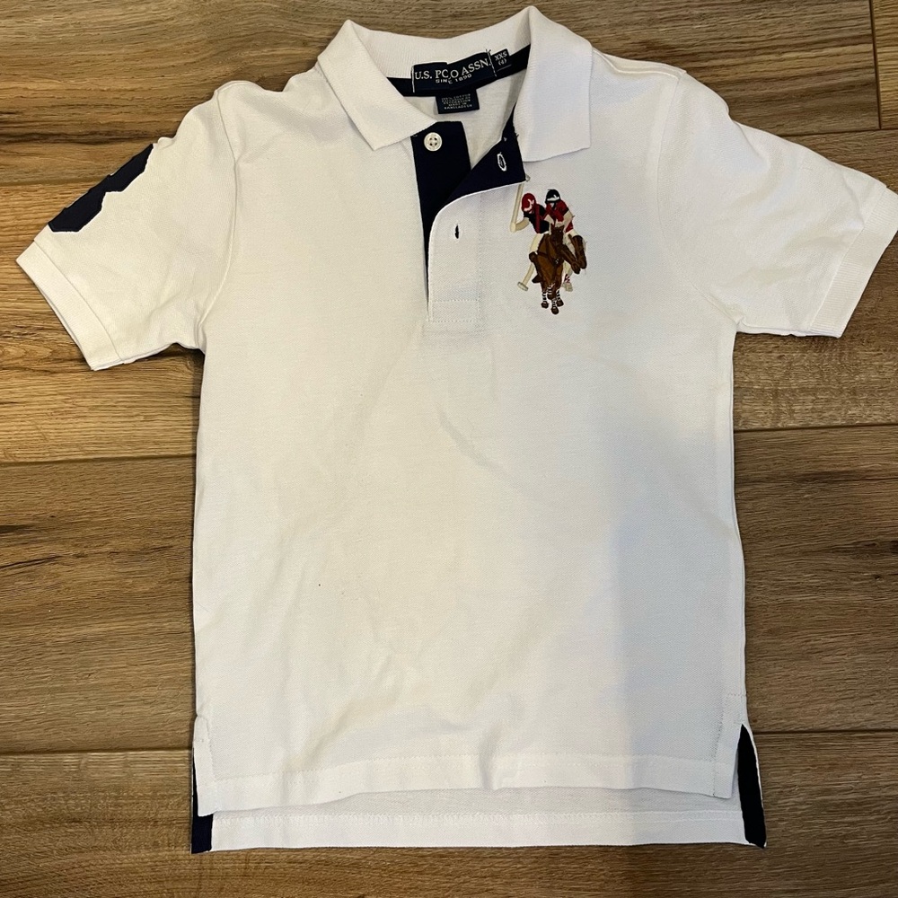 U.S. Polo Assn. White Polo Shirt with Embroidered Logo